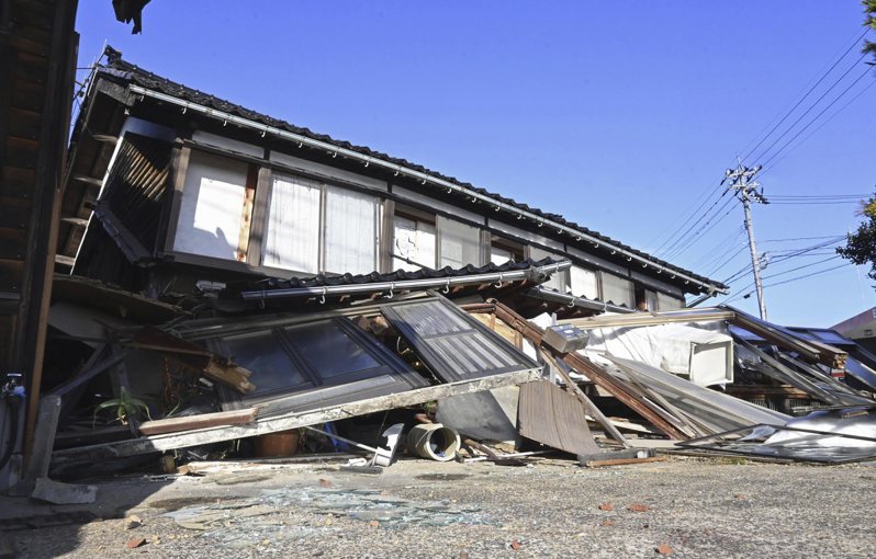 日本石川縣能登地區1日發生規模7.6強震，目前已知13人死亡。美聯社