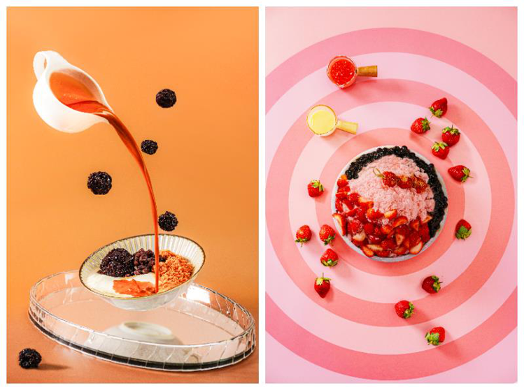 鮮芋仙推出「泰茶濃豆花」、「草莓蜜雪冰」等品項。圖／鮮芋仙提供