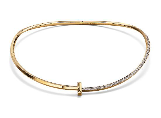 Tiffany T1 18K金鑲鑽頸鍊，105萬元。圖／Tiffany提供
