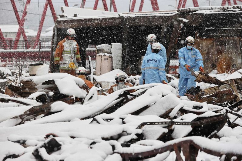日本石川縣能登半島1月1日下午發生規模7.6、最大震度7級強震。法新社