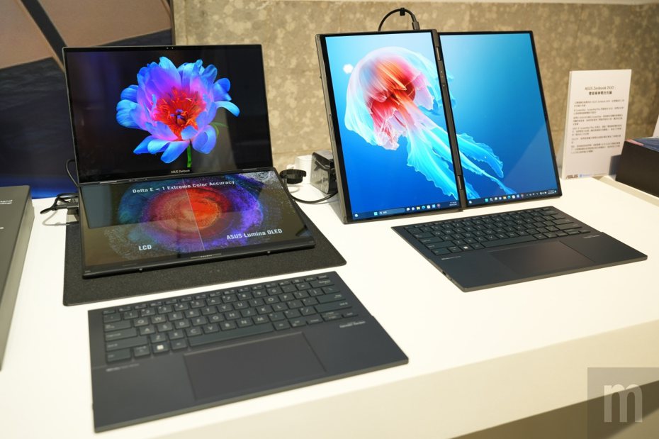 ▲全新2024年款Zenbook DUO，以兩組14吋觸控螢幕構成筆電，並且採用Intel Core Ultra處理器