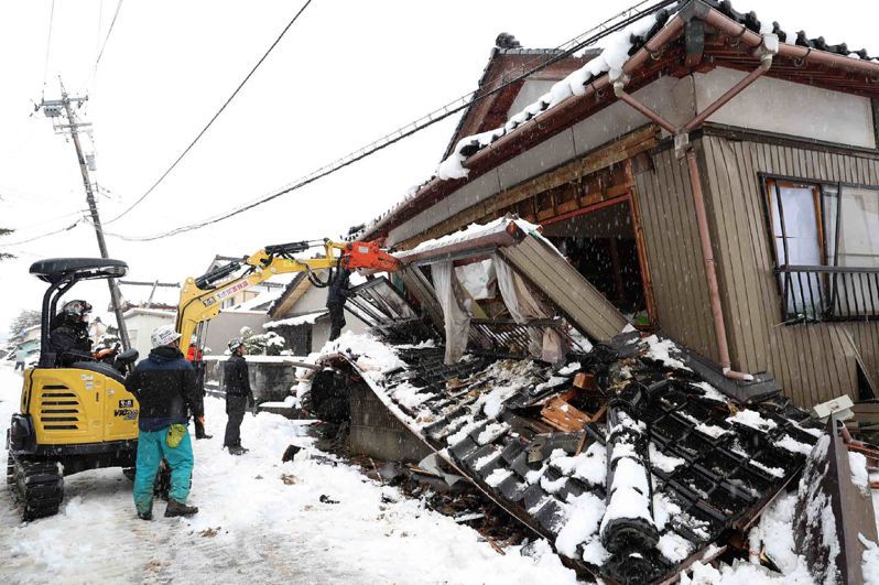 日本能登半岛今年1月1日下午发生规模7.6强震。法新社(photo:UDN)