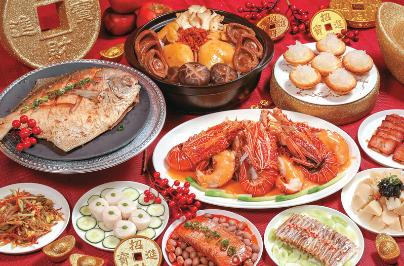 年菜料理注重象徵意義及儀式感，常可見鯧魚及龍蝦等料理。 晶華酒店