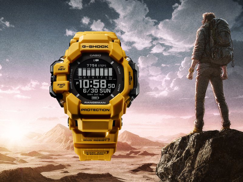 G-SHOCK全新Master of G系列腕表，搭載6大感應器與GPS功能，可輕鬆征服極端環境。圖／Casio提供