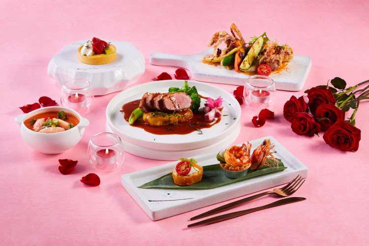 Asia49將於2月14日推出情人節套餐。圖／Asia49亞洲料理及酒廊提供