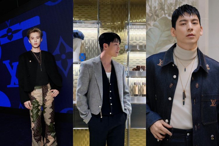 亞洲男星配戴路易威登Les Gastons Vuitton高級珠寶系列。圖／路易威登提供