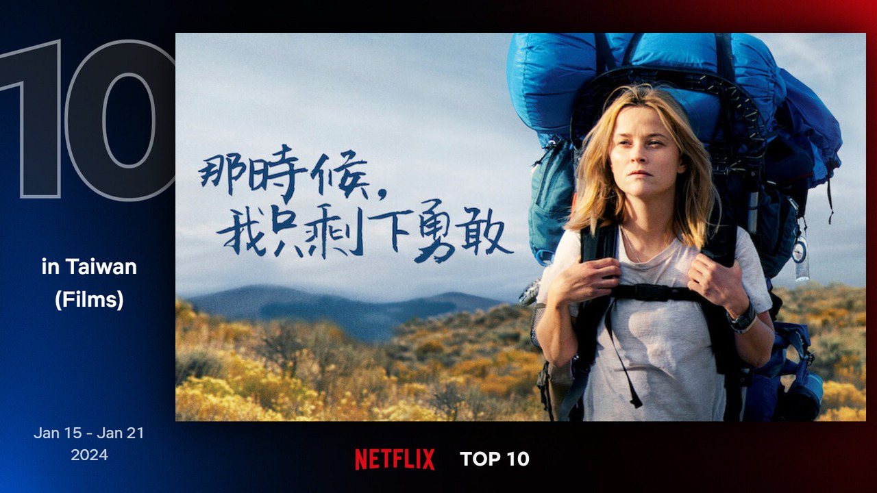 Netflix每周電影排行第十名《那時候，我只剩下勇敢》。圖/Netflix