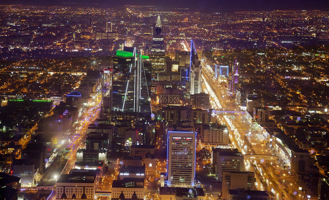 沙烏地阿拉伯積極發展觀光業。圖為利雅德夜景。 圖／美聯社