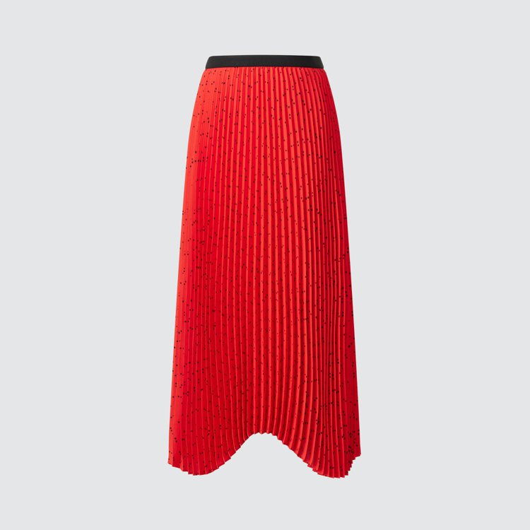UNIQLO：C聯名系列細褶裙，1,290元。圖／UNIQLO提供