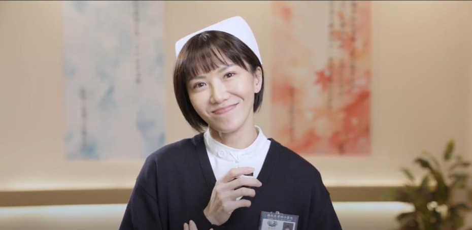 「大牙」周宜霈在新戲「生日快樂」中飾演心蓮病房護理。圖／大愛電視提供