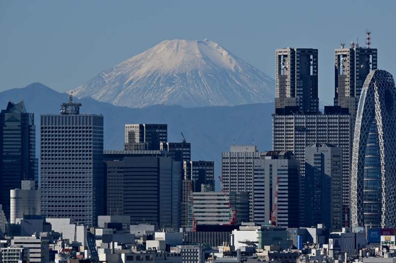 愈來愈多大陸民眾前進日本房市，近來引發關注，圖為東京新宿。 法新社
