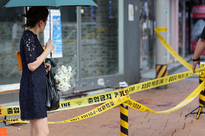 南韓首爾市地鐵新林站附近街道去年7月發生隨機傷人事件，造成1死3傷。路透社