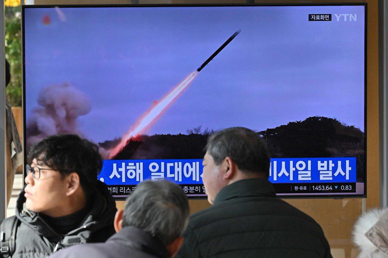 北韓從東部海域發射數枚巡弋飛彈。法新社