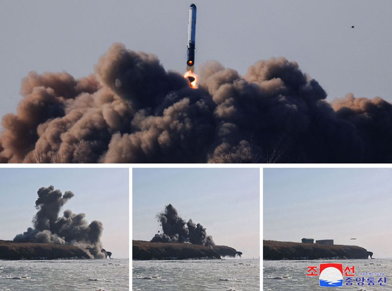 北韓3日證實，2日進行巡弋飛彈超大型彈頭威力測試，並試射新型防空飛彈。法新社