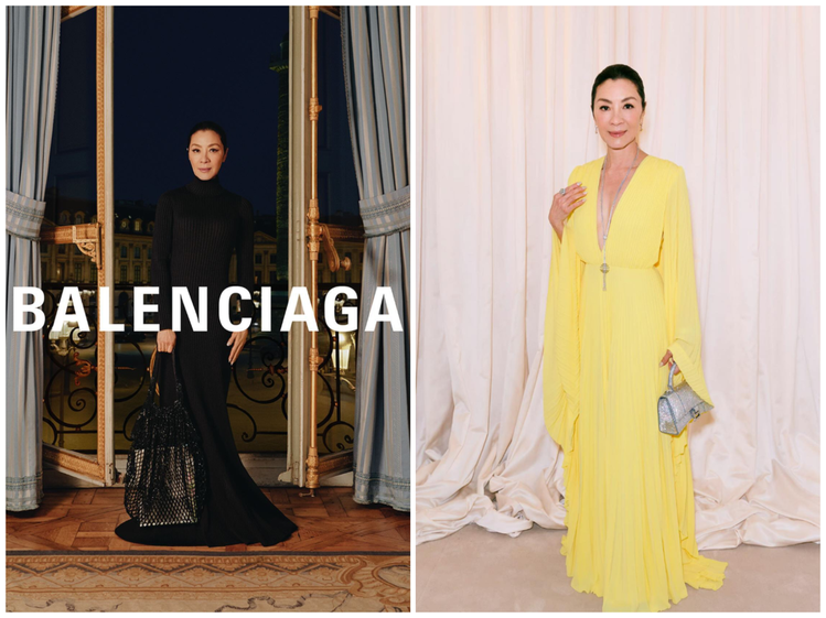 不時選用Balenciaga訂製禮服、包款造型的楊紫瓊，去年也正式成為Balen...