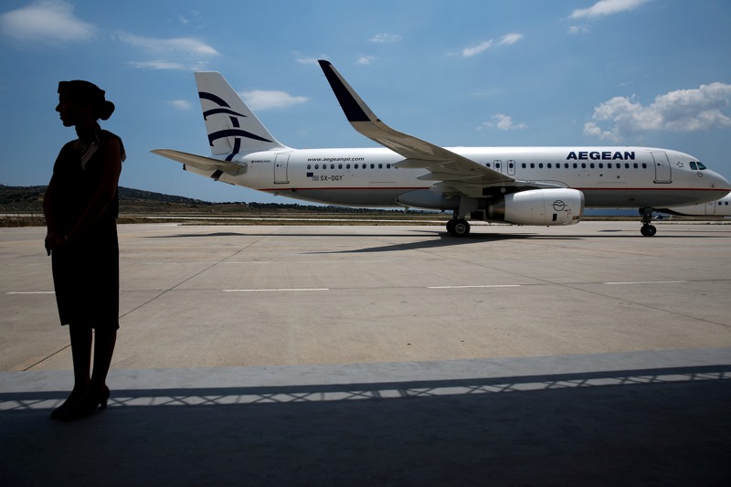空巴單走道客機A320產線2030年之前訂單已經額滿。圖為雅典國際機場停著一架空中巴士A320-200客機。路透