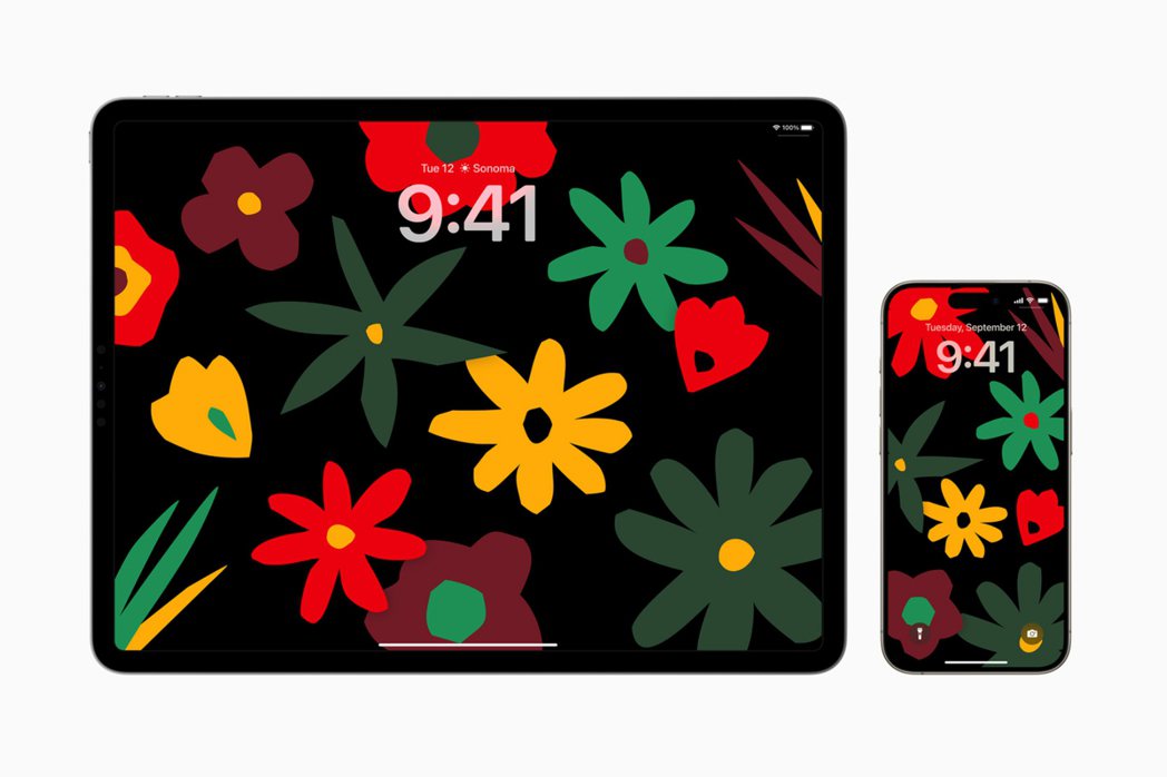 2024 Black Unity系列，同步推出iPad與iPhone背景圖片。圖...