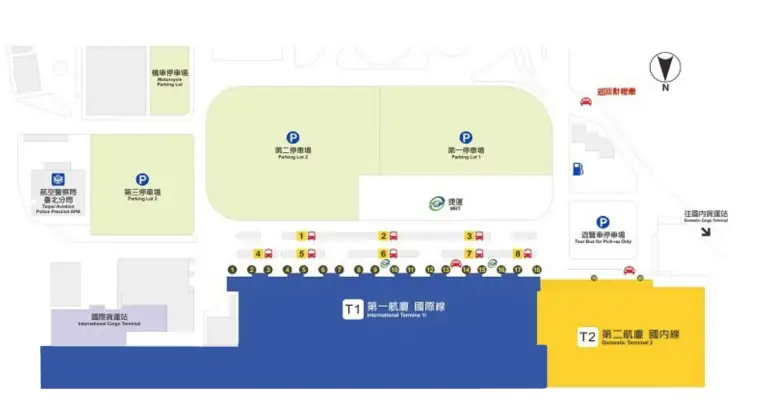 松山機場平面圖 圖取自松山機場官網