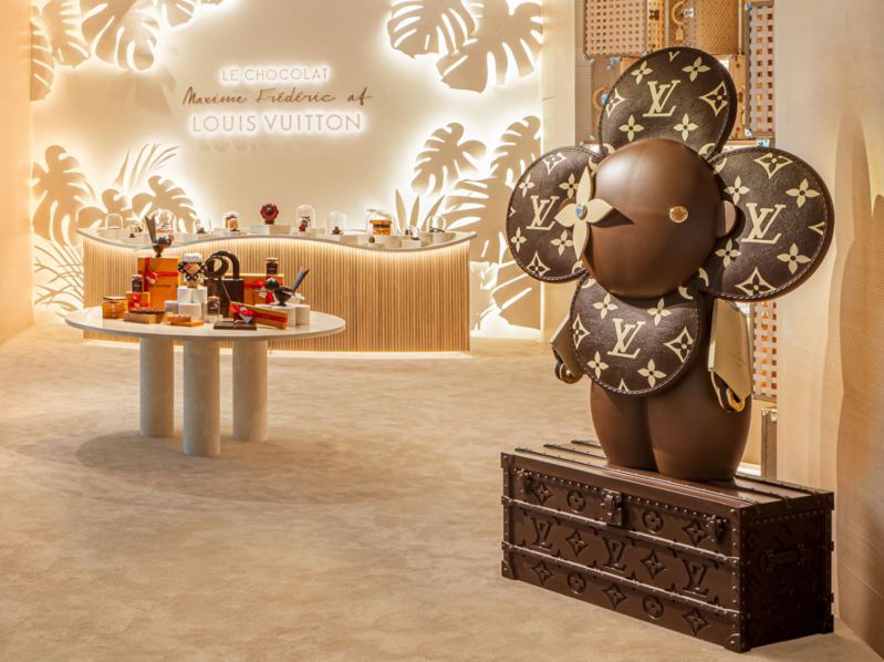 路易威登巧克力店Le Chocolat Maxime Frédéric At Louis Vuitton日前於新加坡濱海灣金沙開幕。圖／路易威登提供
