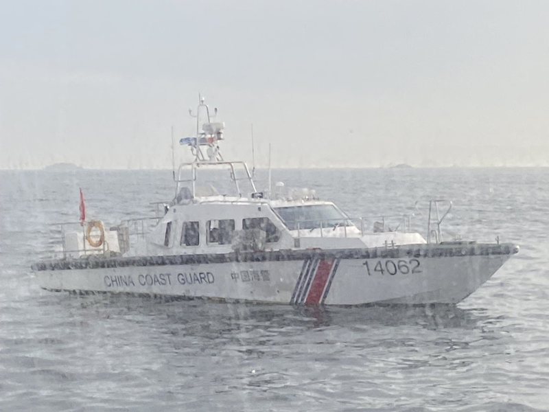 繼中國海警船出沒在金廈海域，今天傳出馬祖海域也遭海警船包圍。圖／讀者提供
