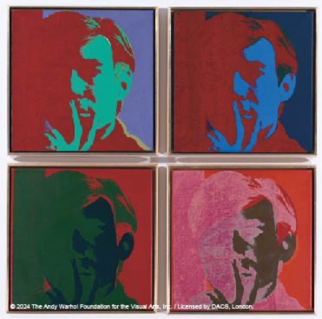 安迪沃荷〈Andy Warhol Self Portrait 1966-7〉。 ...