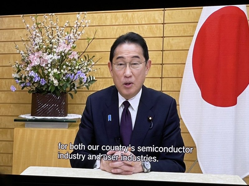 日本首相岸田文雄以錄影方式致賀。本報資料照/特派記者簡永祥攝影