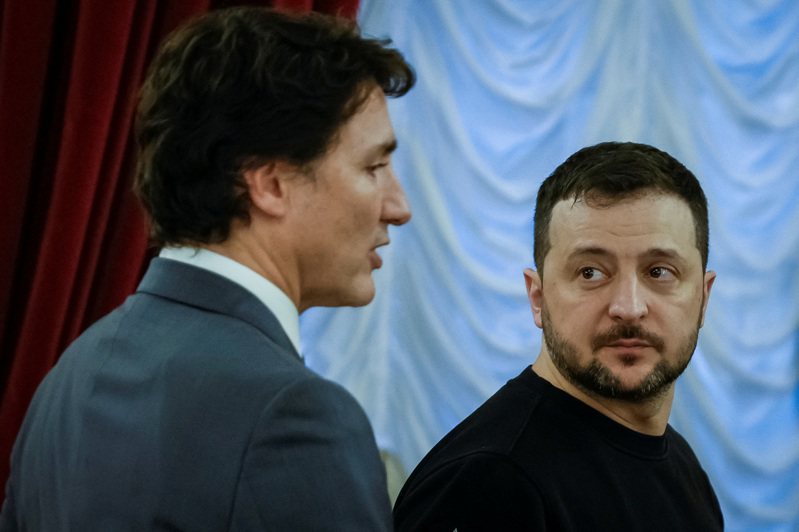 加拿大总理杜鲁道（Justin Trudeau）访问基辅，表示会不惜一切代价，与乌克兰站在一起。 路透社(photo:UDN)