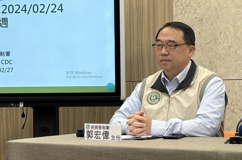 疾管署疫情中心主任郭宏偉表示，我國出現今年首兩例M痘確定病例。記者李青縈／攝影