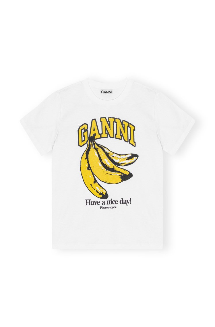 香蕉印花短袖上衣，3,800元。圖／惇聚國際提供