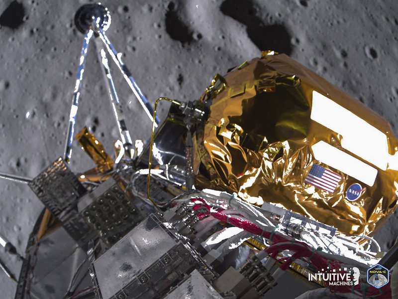 月球登陸器「奧德修斯號」。 美聯社