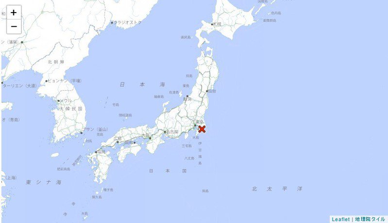 日本千葉縣東方外海及周邊，2月下旬以來地震頻繁，今天也觀測到地震。圖／截自日本氣象廳網站