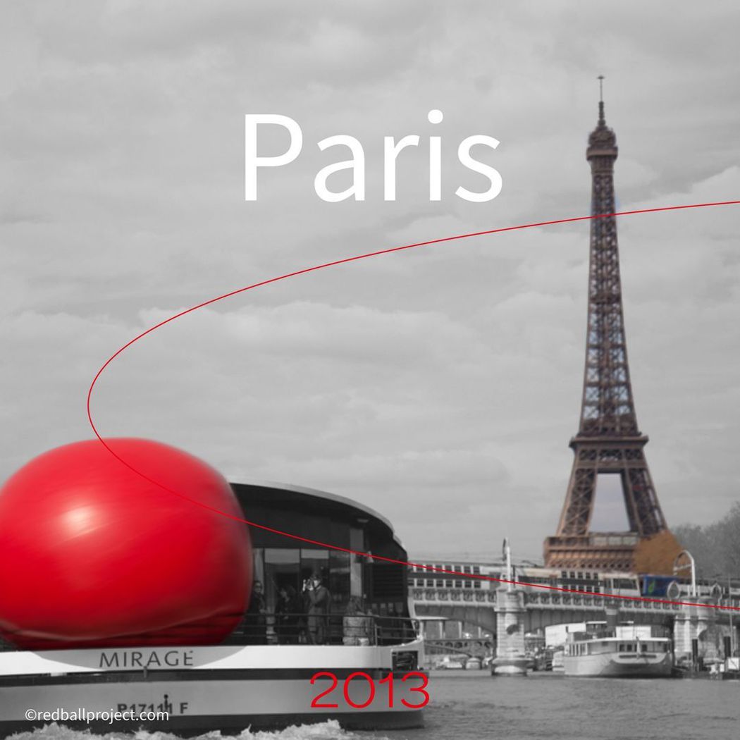 2013年紅球計劃造訪巴黎。 圖／紅球計劃RedBall Projec提供