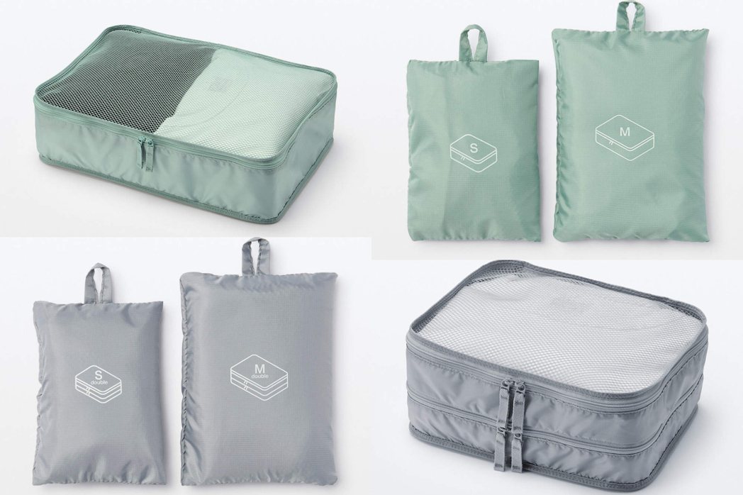 聚酯纖維可折收納袋：輕便且可摺疊的收納袋，適合整理旅行時佔用空間的厚重衣物等物品...