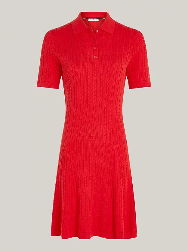 Tommy Hilfiger春夏系列細針織Polo洋裝，7,980元。圖／Tommy Hilfiger提供