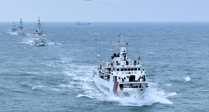 陸船翻覆案後，大陸海警常態性到金門海域巡查，加上近年大陸增加對台軍演和軍機艦擾台頻次。圖／截自大陸海警局官網