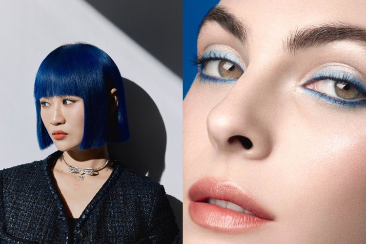 香奈兒2024春季限量彩妝，邀請藝術家Valentina Li以藍色為靈感，打造全系列限定彩妝。圖／香奈兒提供