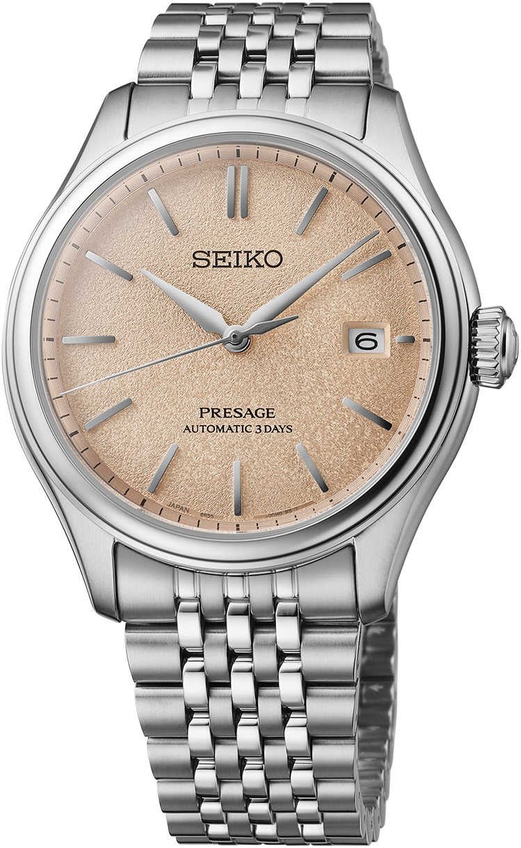 Seiko Presage系列SPB467J1日期腕表，精鋼表殼與表鍊，72小時動力儲存，約36,000元。圖／Seiko提供