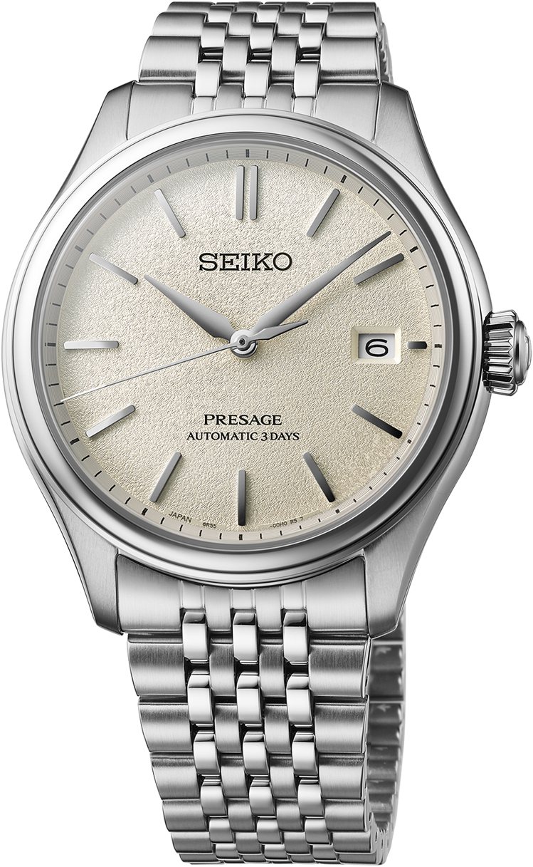 Seiko Presage系列SPB463J1日期腕表，精鋼表殼與表鍊，72小時動力儲存，約36,000元。圖／Seiko提供