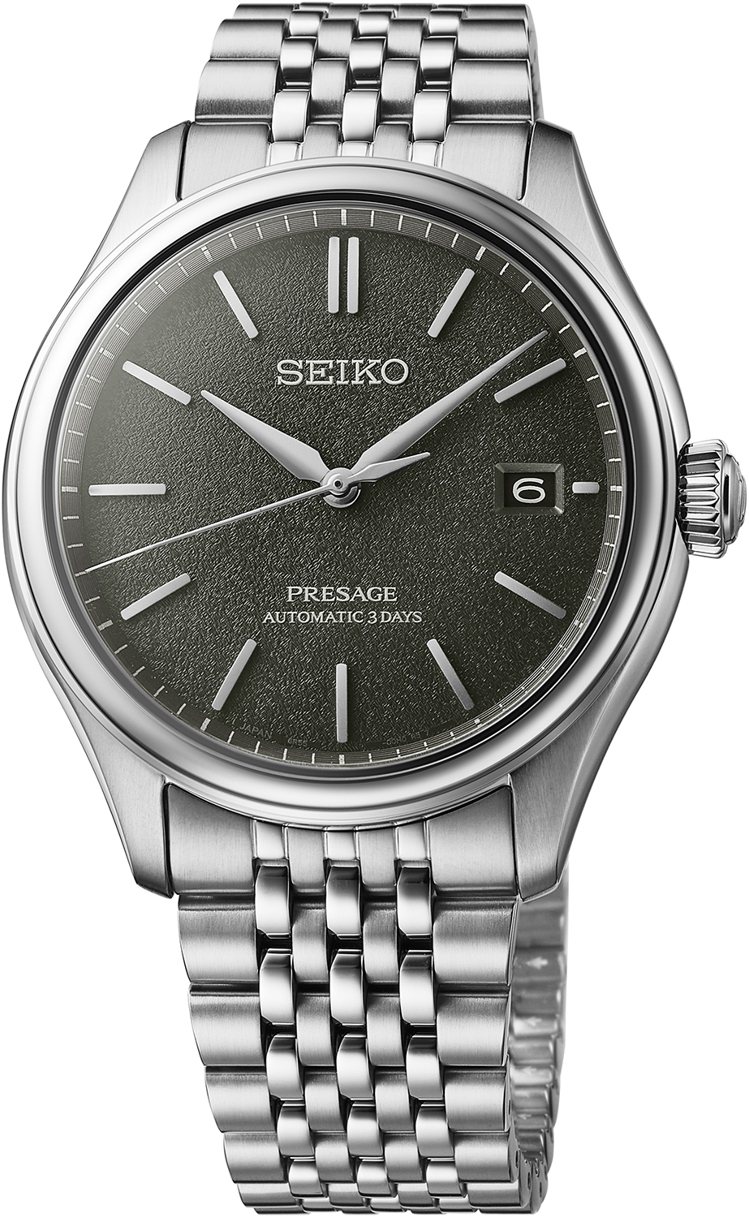 Seiko Presage系列SPB465J1日期腕表，精鋼表殼與表鍊，72小時動力儲存，約36,000元。圖／Seiko提供