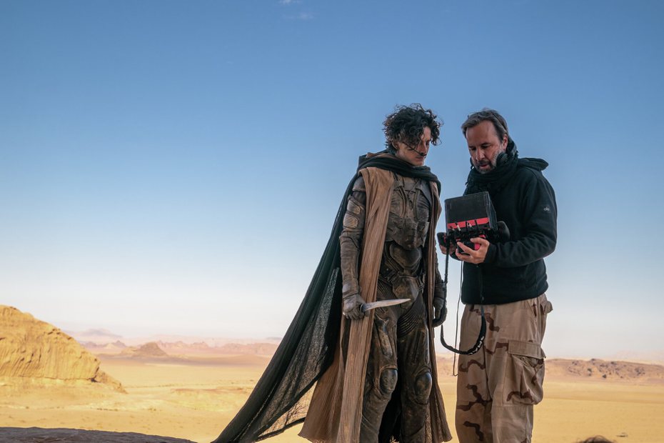 男主角提摩西查勒梅與導演丹尼維勒納夫因為「沙丘2」，聲勢更加水漲船高。圖／華納兄弟提供