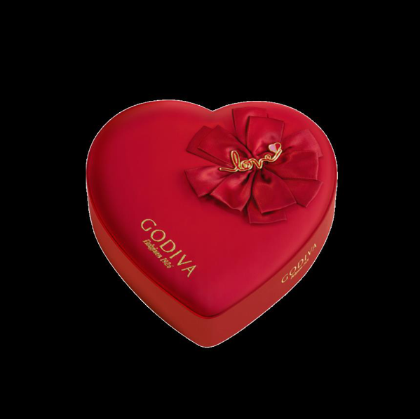 GODIVA浪漫巧克力心形禮盒19顆裝，3,990元。圖／新光三越提供
