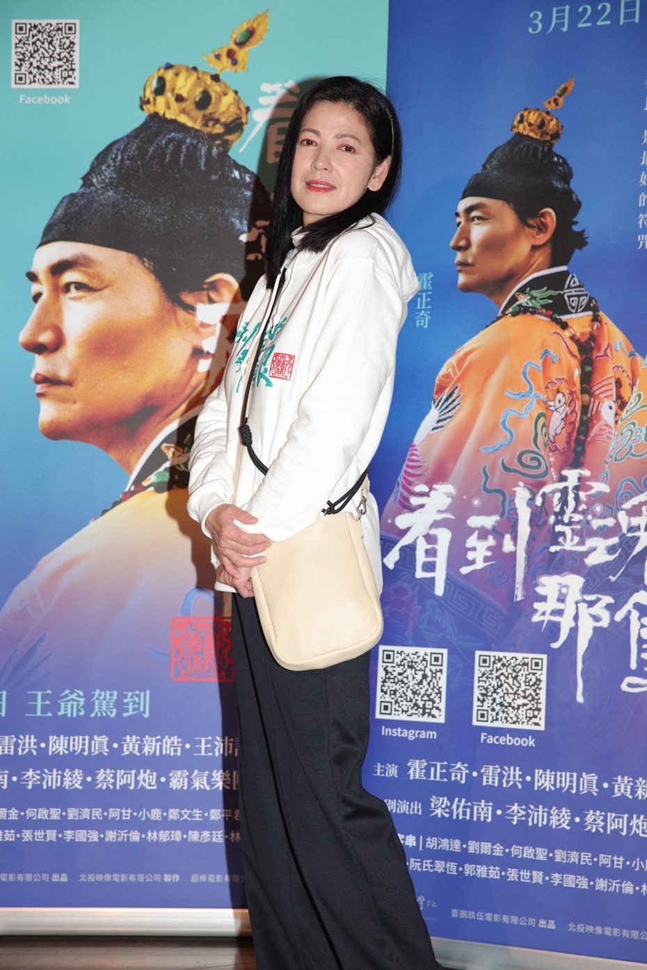 陳明眞在新片「看到靈魂的那隻眼 師公」飾演霍正奇老婆。記者李政龍／攝影