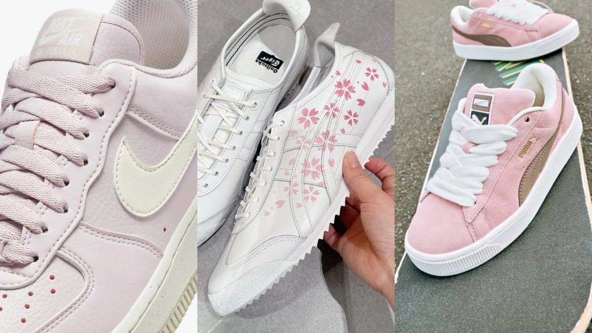 2024春夏7雙「櫻花粉鞋」推薦！Nike Dunk、AF1，鬼塚虎手刷櫻花美翻