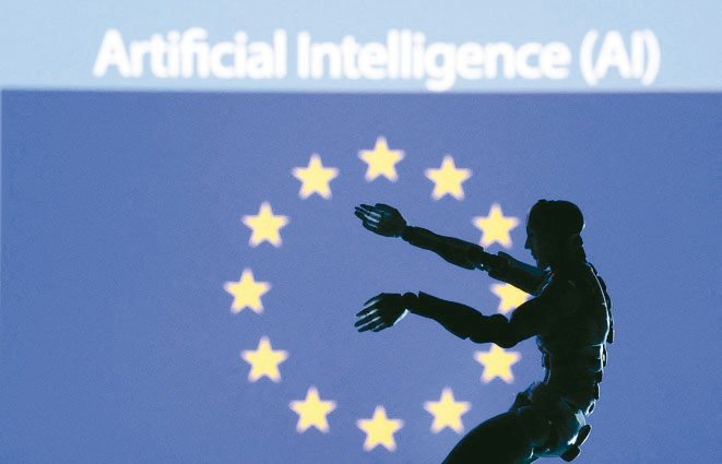 歐洲議會13日以壓倒性票數，通過全球第一個人工智慧（AI）法案。（路透）