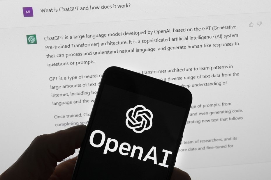 研發聊天機器人ChatGPT的全球最著名人工智慧（Al）公司OpenAI表示，該公司文字生成影片AI模型Sora，將於今年稍後公開推出。 圖／美聯社