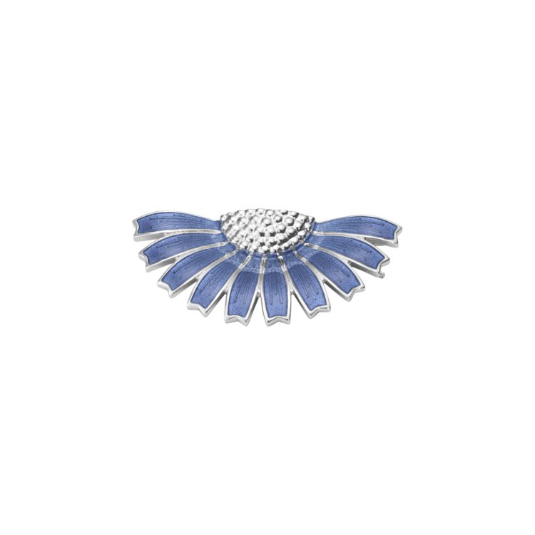 DAISY系列藍色琺瑯純銀半花髮夾，8,000元。圖／喬治傑生提供