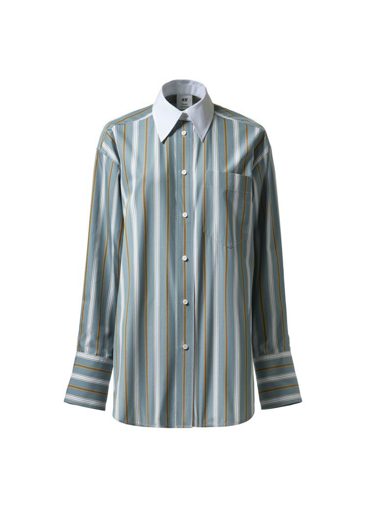 H&M Studio春夏系列府綢襯衫，2,499元。圖／H&M提供