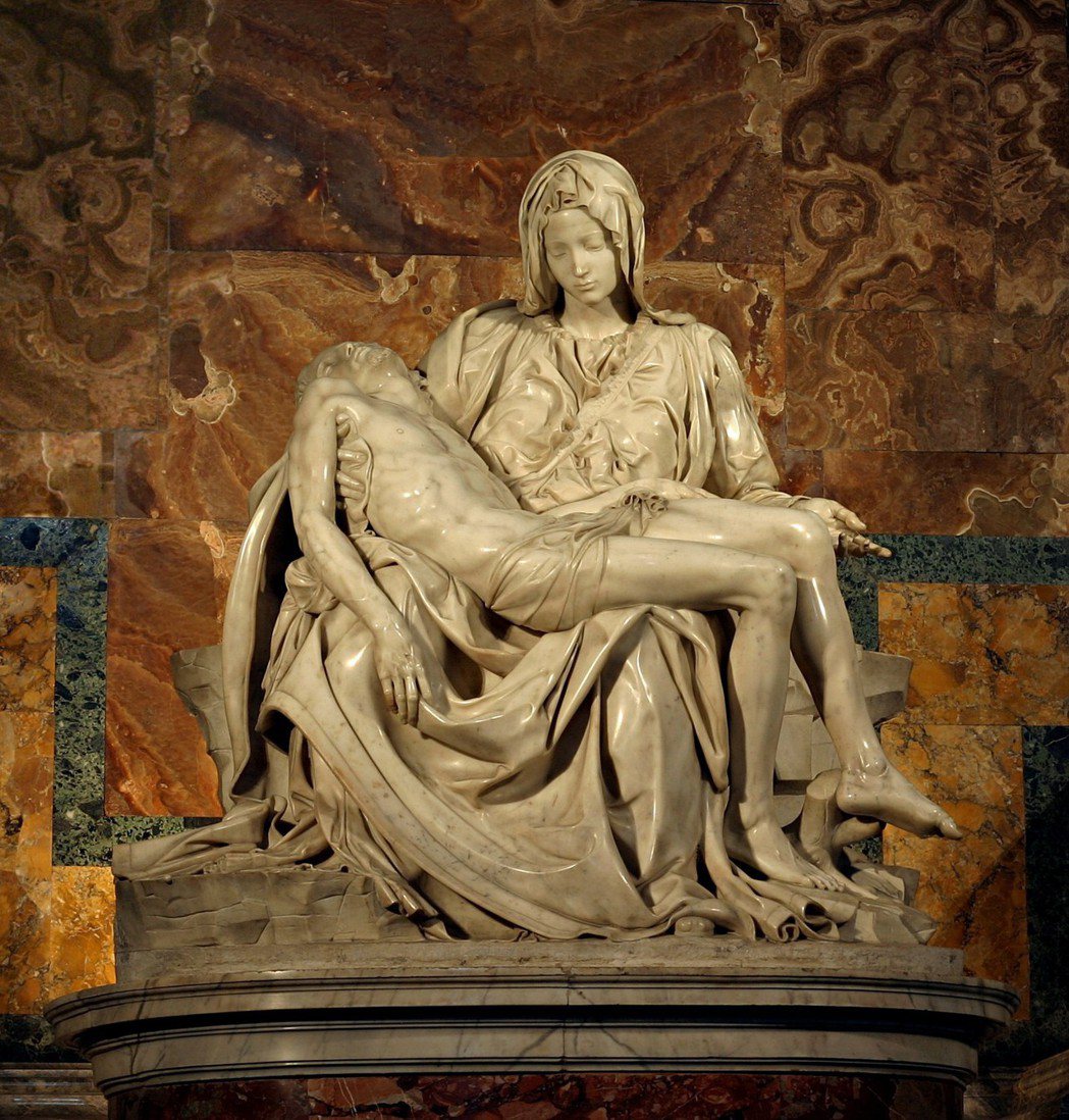 米開朗基羅《聖殤像》(Pietà)，1498-1499，現藏於Saint Pet...