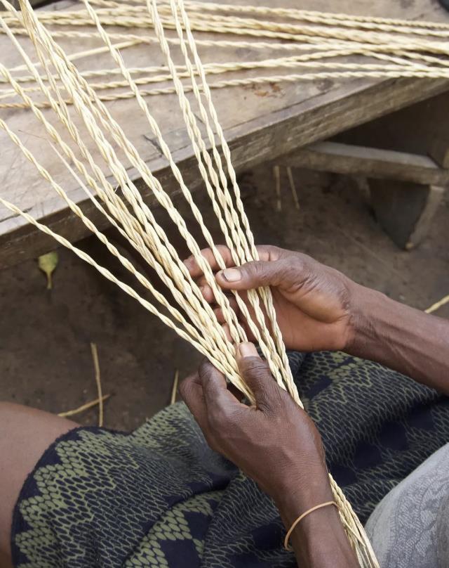西非的象草編織工藝，背後不僅是文化傳承，更代表著人類與永續的互動。圖／AVEDA...