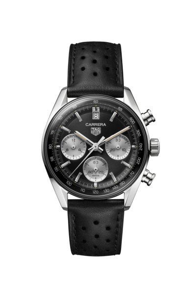 TAG Heuer Carrera Glassbox拱形計時腕表，21萬2,000元。圖／遠百提供